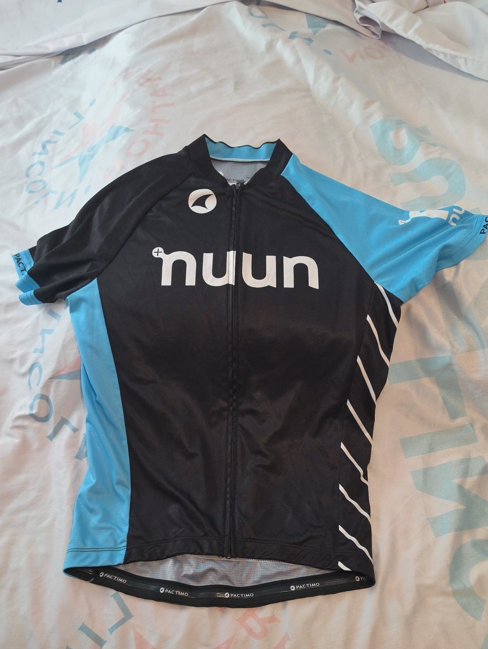 Women’s Black & Light Blue Athletic Cycling Jersey